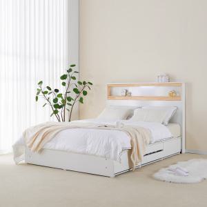 동서가구 토미 LED 편백 멀티 서랍 침대 (+매트리스 선택) SS/Q 침대프레임 슈퍼싱글