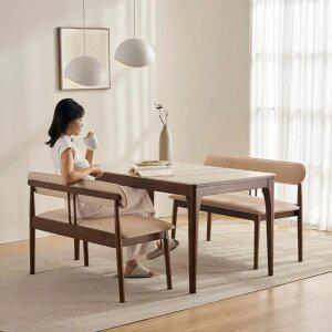 [삼익가구]더우디 포세린 통세라믹 4/6인용 원목 식탁 테이블(1400/1600/1800)