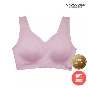 [크로커다일]프리미엄나이론 큰컵 V넥 런닝 브라 핑크 CDWBR2O02T