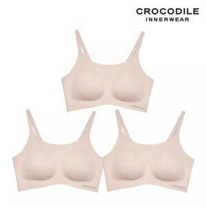 [크로커다일] 소프트 나일론모달 패드일체형 스트랩 브라3종 아몬드베이지 CDWBR5O18_
