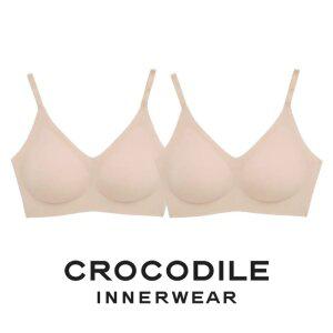 [크로커다일] 나일론골지 패드일체형 후크형 브라 베이지 CDWBR4P08_2