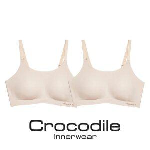 [크로커다일] 라이크라 인견쉘론 스트랩 패드일체형 브라 2종 베이지 CDWBR4N24_2