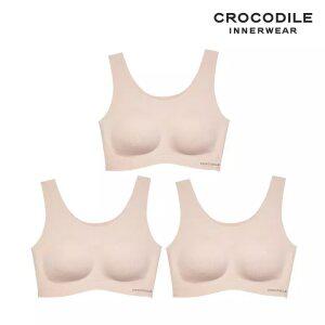 [크로커다일] 소프트 나일론모달 패드일체형 U넥 브라3종 아몬드베이지 CDWBR5O14_3