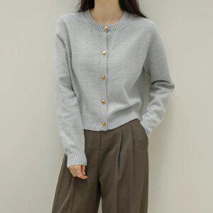 리먼라운드넥가디건