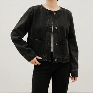 글레라운드넥데님자켓