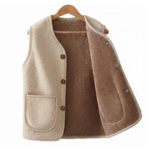 양털 뽀글이조끼 겨울 여성 후리스 무스탕조끼