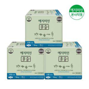예지미인 윤슬 소형 생리대 16개입 3팩