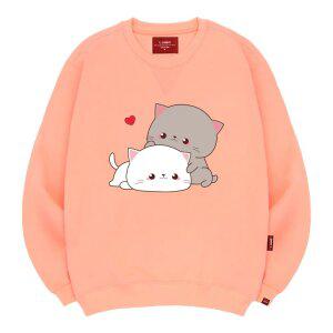 엘라모 3M 큐티커플캣 맨투맨 남녀공용 빅사이즈 S~4XL