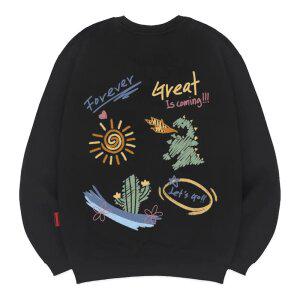 엘라모 3M 렛츠고다이노 맨투맨 남녀공용 빅사이즈 S~4XL