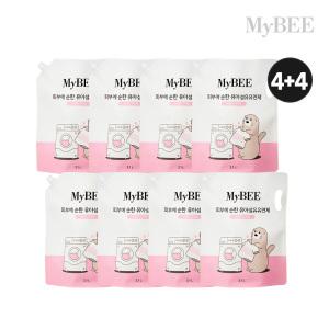 초핫딜 마이비 피부에순한 유아유연제 스위트터치향 2100ml 8팩