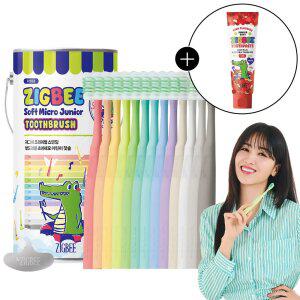 지.그.비 프리미엄 스탠딩 부드러운 초미세모 어린이 칫솔 13개입+사과향 증.정