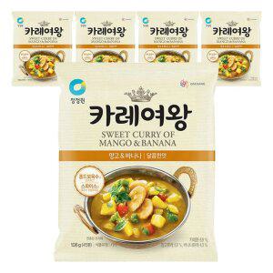 청정원 카레여왕 망고바나나분말, 108g, 5개