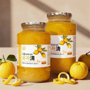 전남 고흥 유자청 유자차 농축액 엑기스 청 음료 베이스 1kg 2개