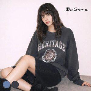 [택가 88,000원] 벤셔먼 피그먼트 워시드 헤리티지 스웨트 셔츠 BODTS450M