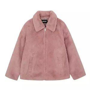 여성) 카라 밍크 퍼 집업_AM4WIZ854-DP