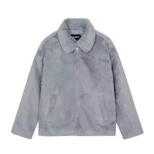 여성) 카라 밍크 퍼 집업_AM4WIZ854-BL