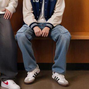 행텐틴즈 풀밴딩 카고 와이드 데님팬츠_244(14530-055-604-10)