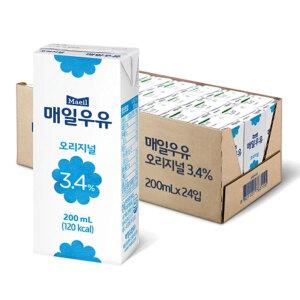 매일우유 멸균 오리지널 200ml, 24개
