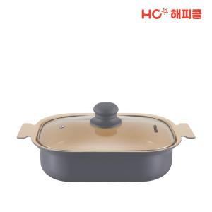 HC해피콜 친환경 세라믹코팅 아리 IH 인덕션 사각팬(냄비) 23cm