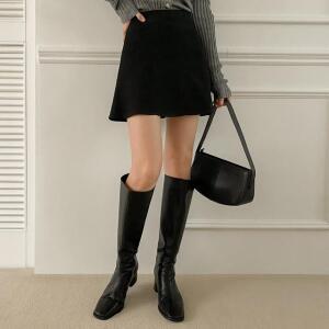 [시크릿라벨] 스웨이드절개미니스커트