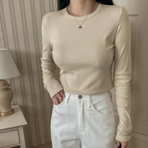 [시크릿라벨] [3사이즈/쫀쫀탱탱] 베이직 골지 티셔츠