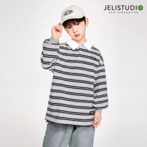 멀티스트라이프럭비티셔츠