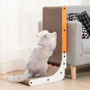 고양이 원목 기둥 L자형 스크래쳐 대형 수직 장난감 안심 소재 60CM