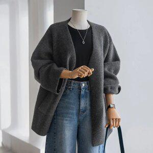 (안나앤플러스) 엘렌느 울 니트 가디건 [가디건DZR52] 빅사이즈