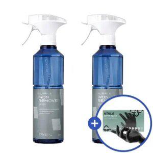 [내일도착]불스원 크리스탈 철분제거제 500ml 2개입(+세차 전용 니트릴 장갑 10매)