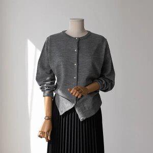 (안나앤플러스) 펄 버튼 가디건[가디건CFR53] 빅사이즈