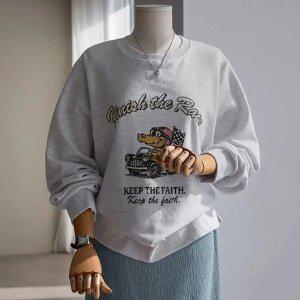 (안나앤플러스) 크로커 프린팅 맨투맨[티셔츠EC497] 빅사이즈