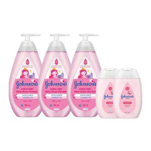 존슨즈 키즈 액티브 샤이니 샴푸 500ml, 3개 + 증정( 핑크로션 100ml, 2개)