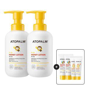 아토팜 키즈 허니 로션 300ml 2개+[증정]징크선크림10gx2+젤로션20mlx2