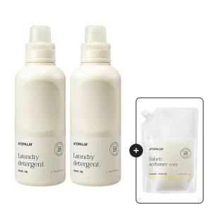 [사야&하루PICK!] 아토팜 세탁세제 1000ml *2개+[증정]섬유유연제리필1L(프리지아)