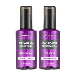 쿤달 울트라 세럼 헤어 에센스 화이트머스크향, 100ml, 2개