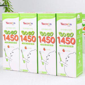 예꼬맘 고고 1450치약 고불소 어린이 치약 60g x 4개 아기 유아 초등 키즈 아동 주니어