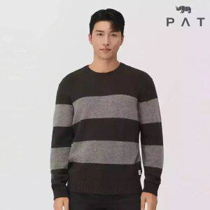 [PAT 남성] 럭비 보더 라운드넥 니트_QJ73302
