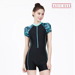 베이직엘르 여성인 반팔형 반전신 실내수영복 BEF-T104K