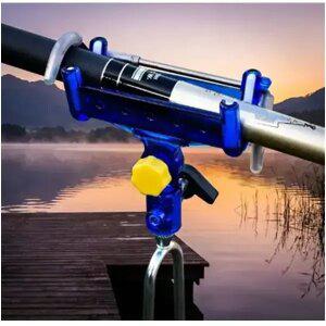 HK 낚시대 자동 잠금 유터 선상 양어장 낚시거치대 받침대, 블루