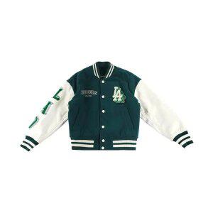 MLB 남성 울 와펜 소매 배색 바시티 자켓 3AJPV0234-07GND