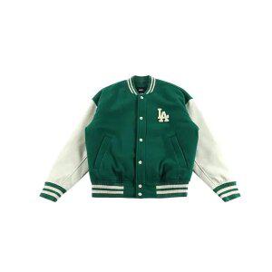 MLB 공용 울 베이직 소매배색 바시티자켓 3AJPV0634-07GNS