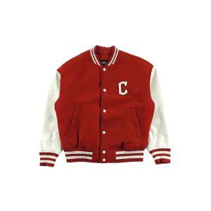 MLB 공용 울 베이직 소매배색 바시티자켓 3AJPV0634-45RDS