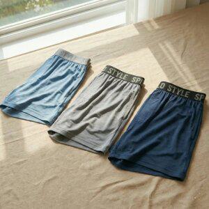 3종 위키란쥬 지오 아웃밴드 인견 트렁크 사각 박서 팬티 세트