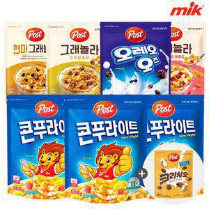 (1000개한정)포스트 콘푸라이트 600g x 3개+크리치오300g [코코볼/아몬드/그래놀라/간
