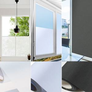 데코미 무점착 창문시트지 안개 암막블랙 암막화이트 50폭 100폭