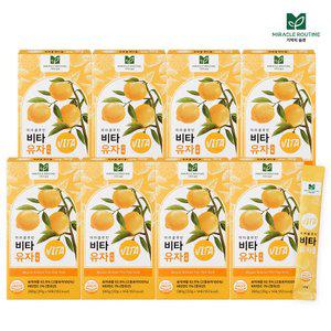 미라클루틴 비타 유자 스틱 8박스 (20gx112포) /고흥유자 비타민C 유자차
