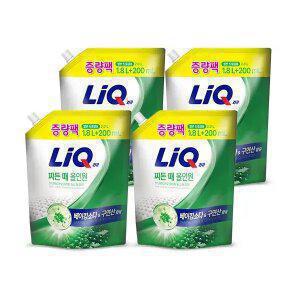 리큐 베이킹X구연산 찌든 때 올인원 1.8L+200ml, 4개