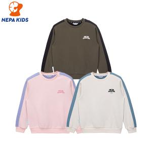 NEPA KIDS 네파키즈 공용 기모 SML 콜라보 스노우 아이스 맨투맨 KIF5322