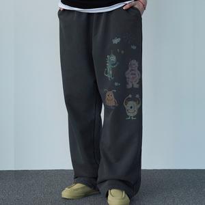 Big happy day 피그먼트 스웨트팬츠 스모크블랙