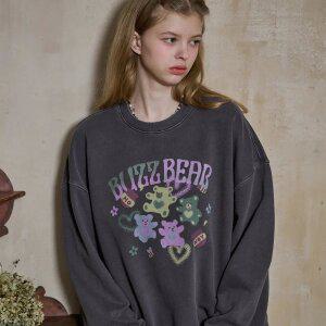 버즈베어 피그먼트 스웨트셔츠 다크블루